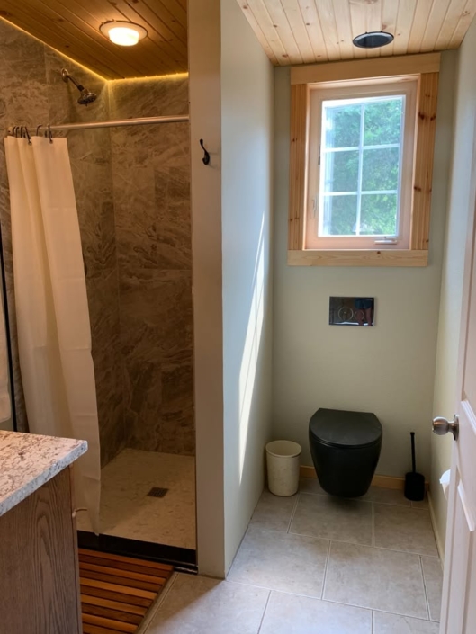Newly upgraded public bathroom.